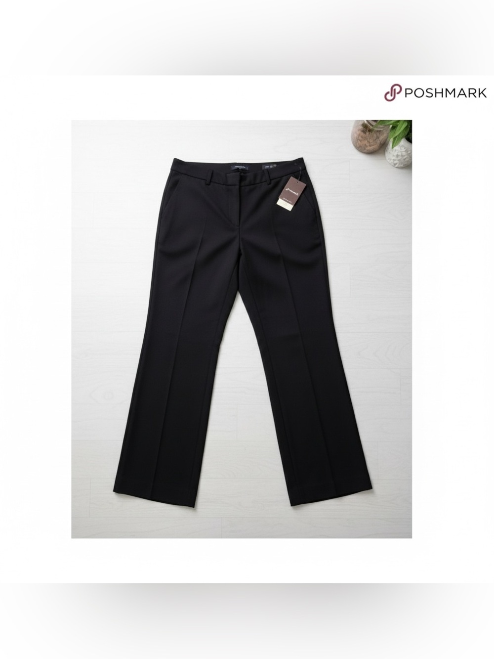 Larry Levine Petite Black Stretch Career Dress Pants Size 14P